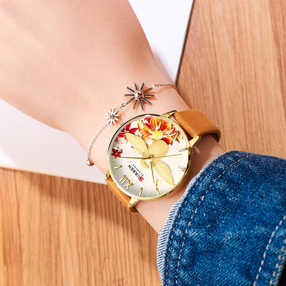 CURREN Original Brand Leather Straps Wrist Watch For Women With Brand (Box & Bag)-9061