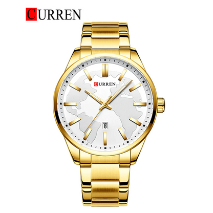 CURREN Original Brand Stainless Steel Band Wrist Watch For Men With Brand (Box & Bag)-8366